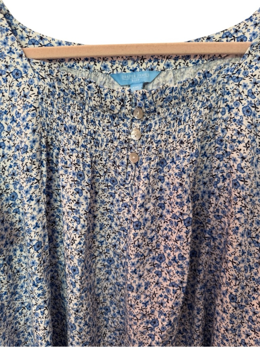 Draper James Short Sleeve Flutter Floral Top Size XXL - Picture 4 of 8